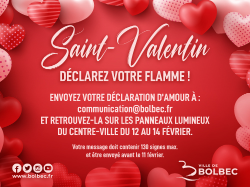 VOTRE PLUS BELLE DÉCLARATION POUR LA SAINT VALENTIN - Mairie de Bolbec